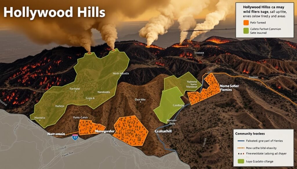 Hollywood Hills Fire Map