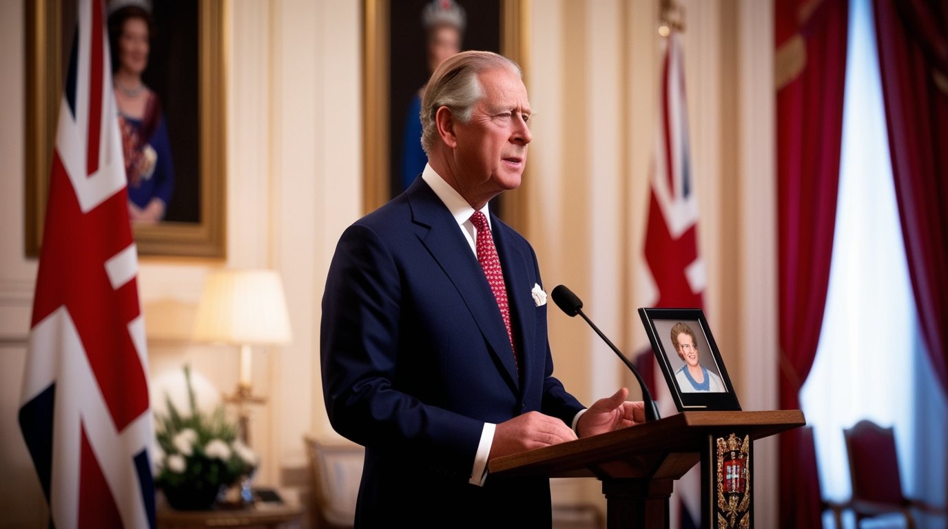 king charles address today