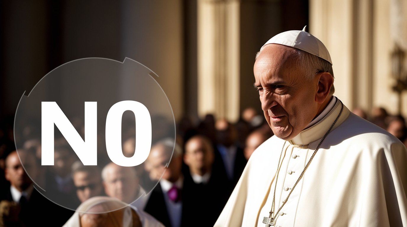 Focus Keyword: Pope Francis death Banner Image Prompt: "Pope Francis speaking at the Vatican with a solemn expression, overlayed with a transparent 'NO' symbol to debunk death rumors."